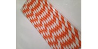 Stripped  Orange  Paper Straw click on image to view different color option